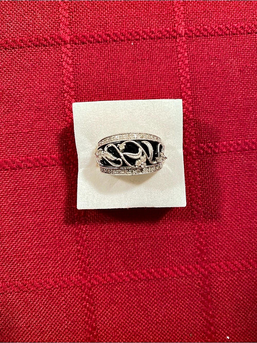 Silver-Tone Statement Ring Like New